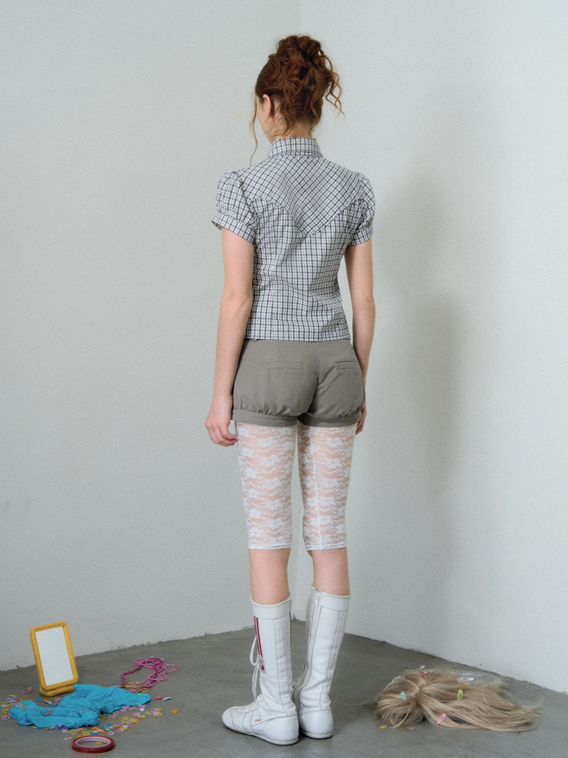 Gray Bow Cargo Shorts