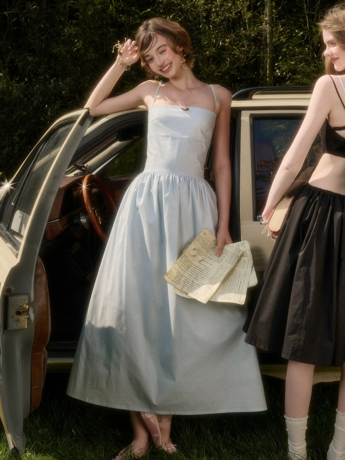 Blue Cotton Maxi Dress