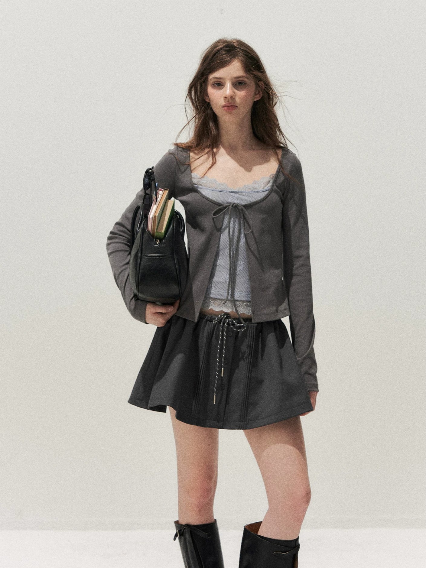 Lace Layered Tie Top