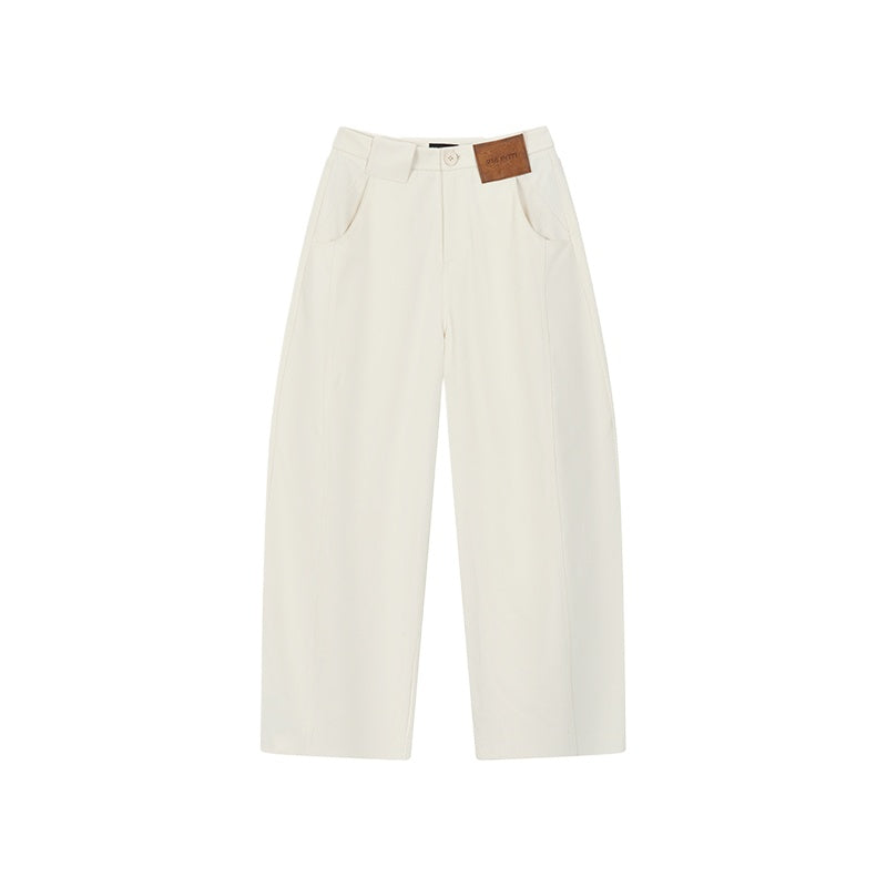 Relaxed Fit Curved-Cut Trousers