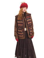 Fair Isle Patterned Fleece Vest