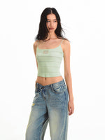 Ice Feel Striped Knit Vest