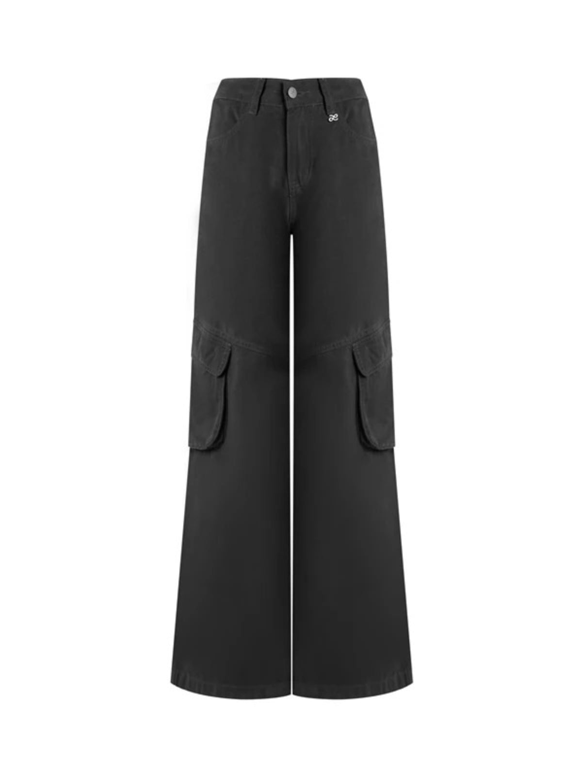 High Waist Cotton Cargo Pants
