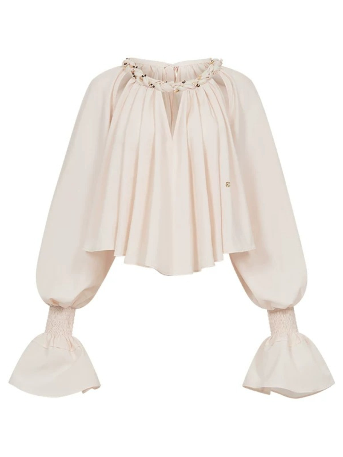 Rope Detail Flared Sleeve Blouse