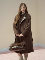 Pink & Brown "Berlin Avenue" Plaid Coat