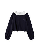 Polka Dot Layered Sweatshirt Set