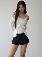 Rivet Cuffed Cargo Shorts