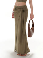 Green Mock Neck Two-Piece Set