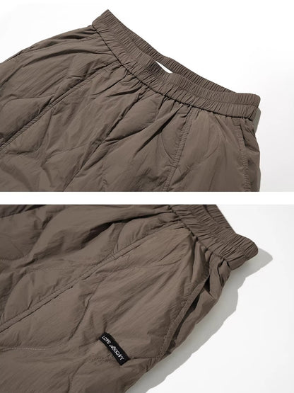 Raw-Hem Patchwork Wide-Leg Pants