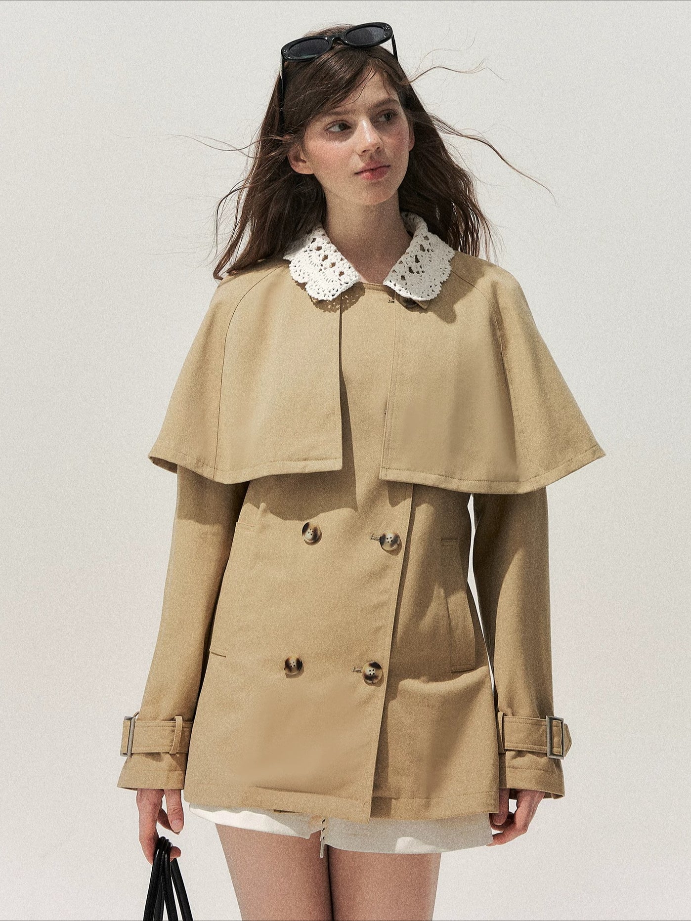 Detachable Cape Trench Coat