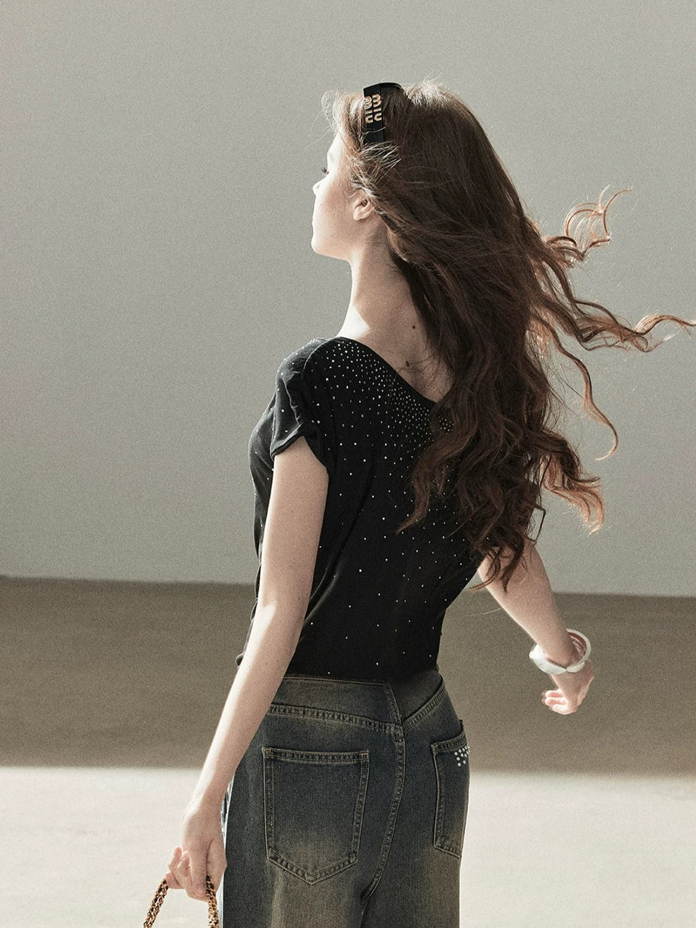 Crystal One Shoulder Top