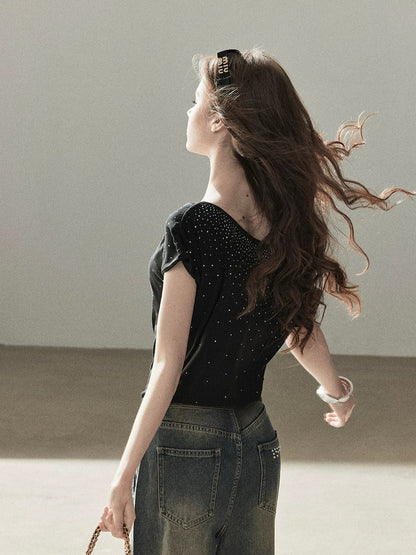 Crystal One Shoulder Top