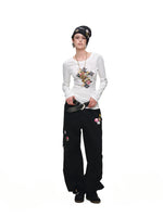Distressed Multi-Pocket Cargo Pants