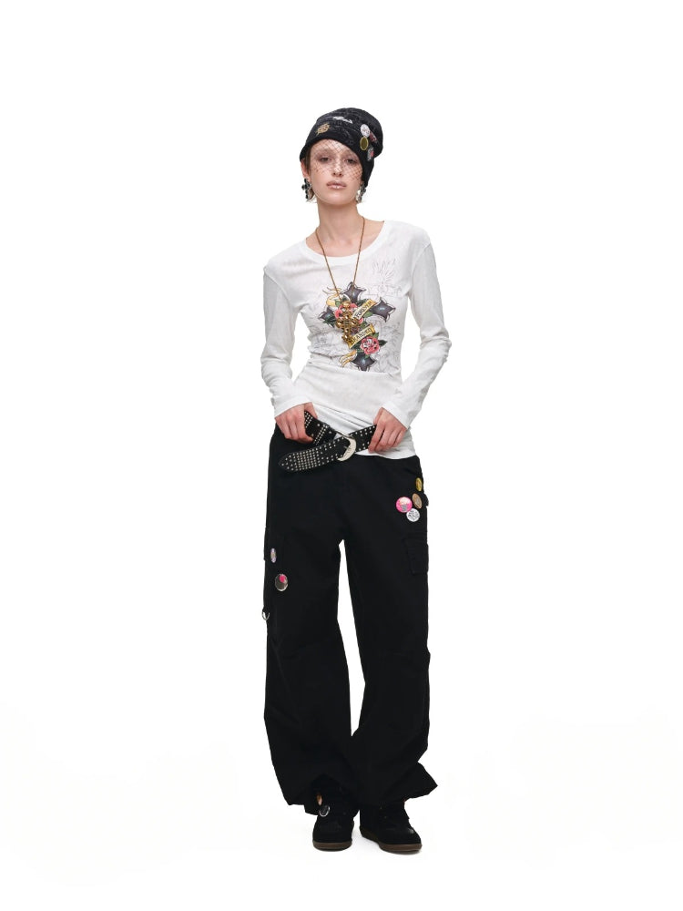 Distressed Multi-Pocket Cargo Pants