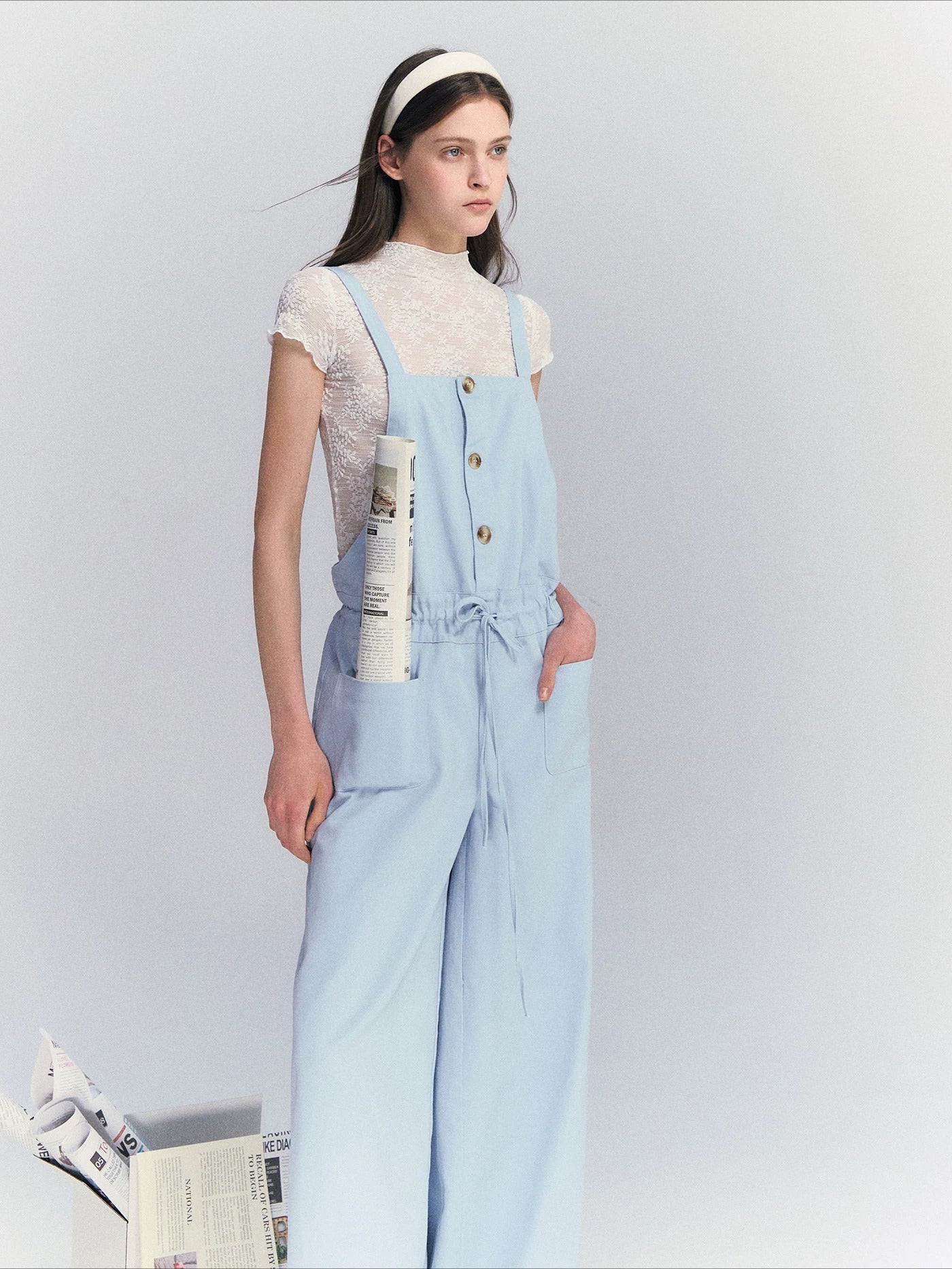 Cotton Drawstring Jumpsuit