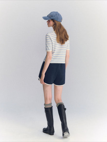 Contrast Trim Shorts