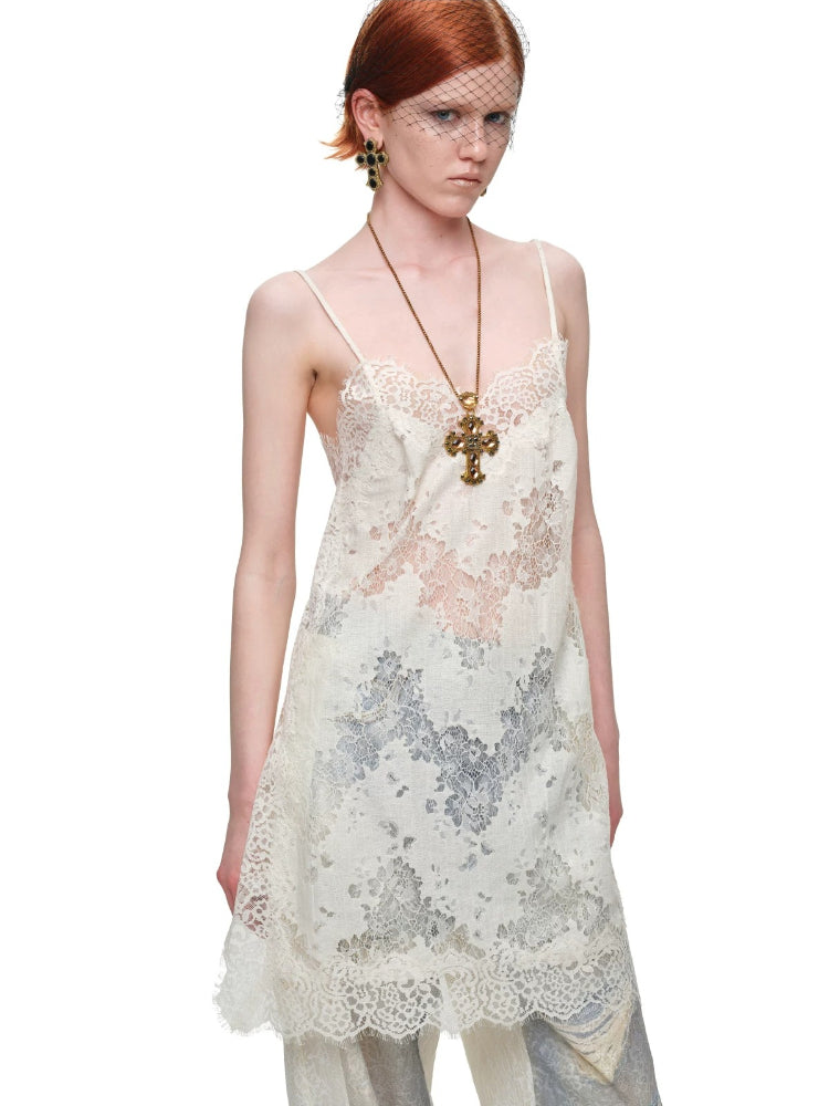 Lace V-neck Slip Dress