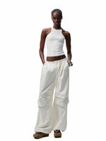 Washed-Distressed Balloon Work Pants