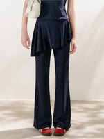 Lace U-Neck Fitted T-Shirt & Pants Set