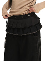 Vintage Shell Pleated Mini Skirt