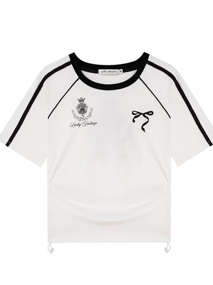 Contrast Drawstring Tee