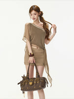 Crystal One-Shoulder Top
