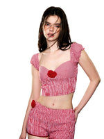 Red Gingham Ruffle Set