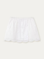 White Embroidered Shirt & Skirt Set