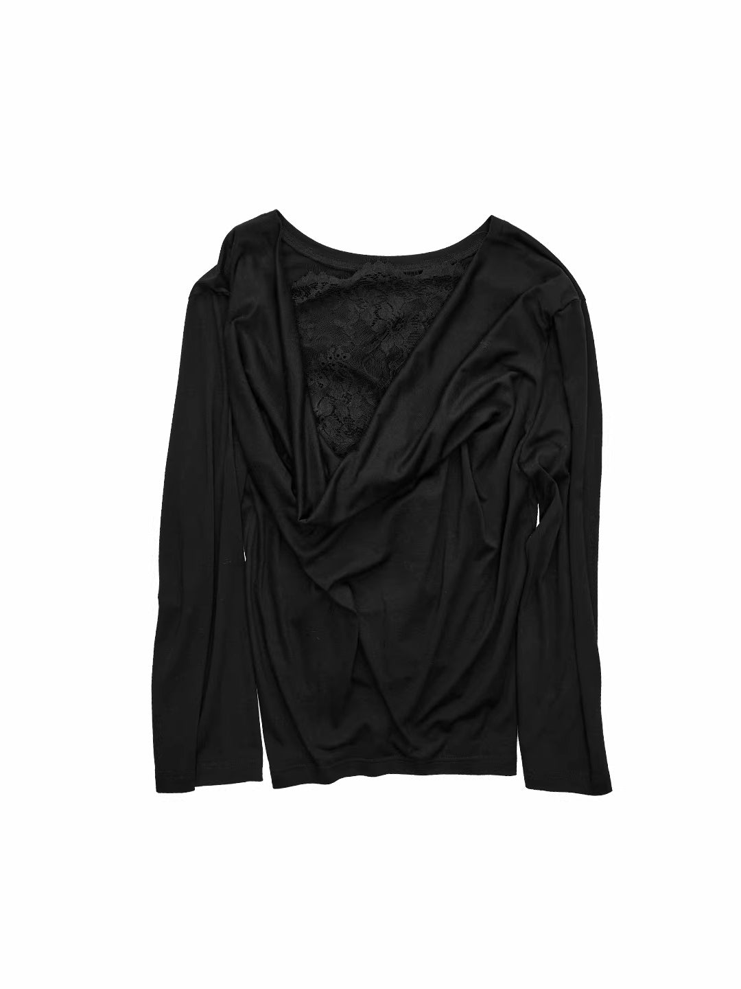 Lace Draped Neck Top