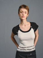 Black White Raglan Sleeve T-Shirt