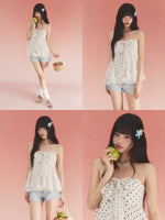 Bow Polka Dot Tube Top