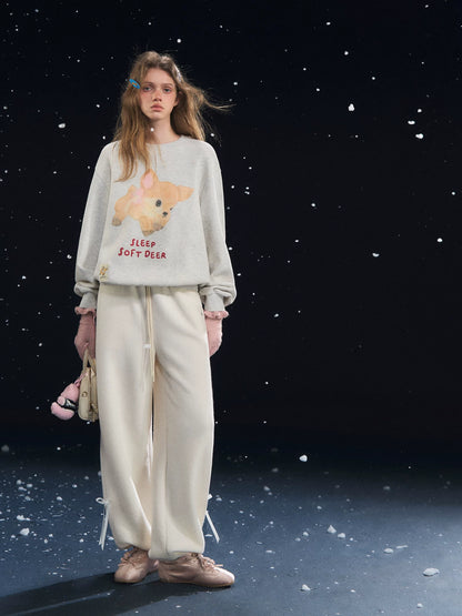 Fleece Cuffed Lantern Casual Pants