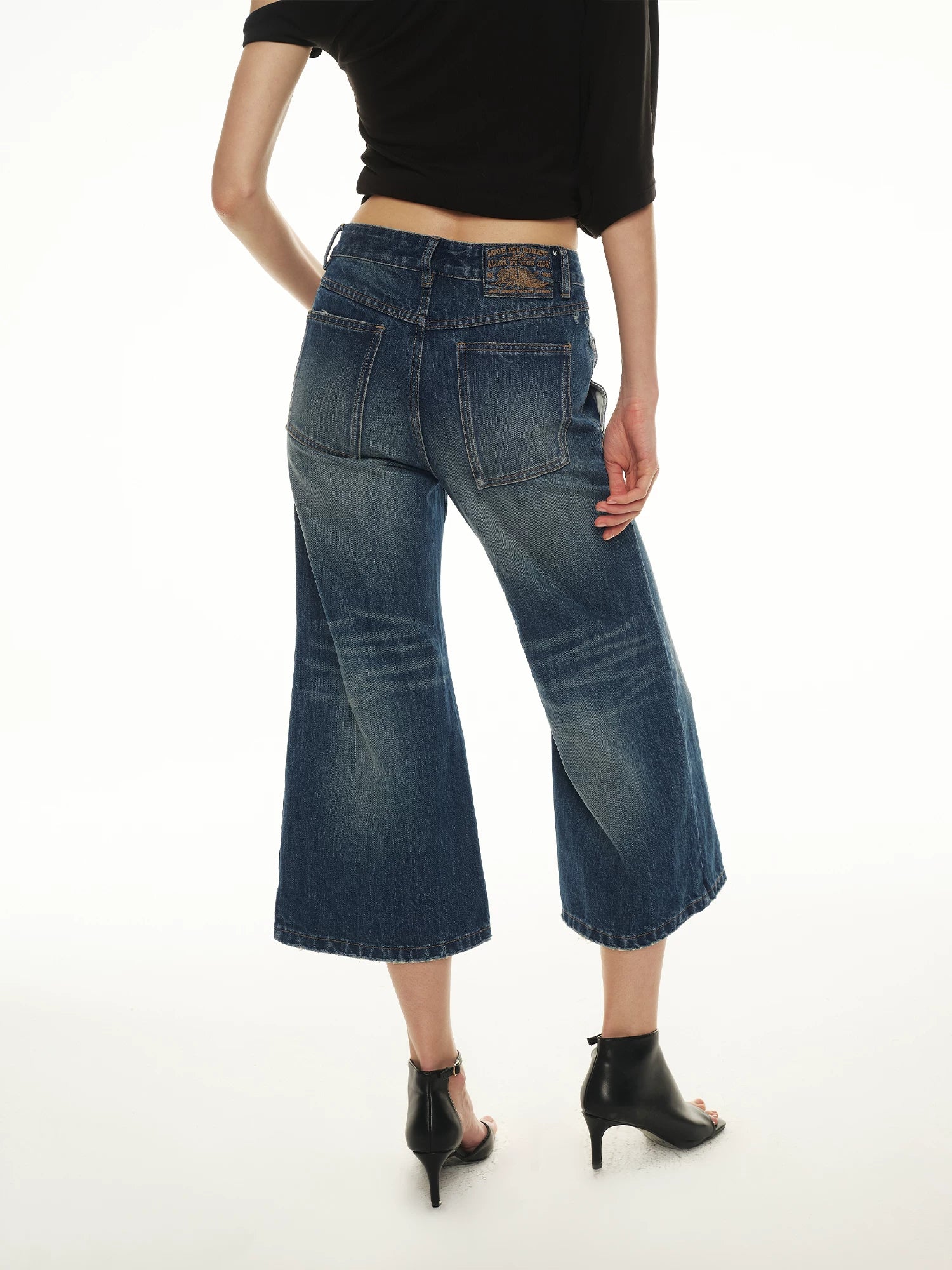Vintage Flare Capri Jeans