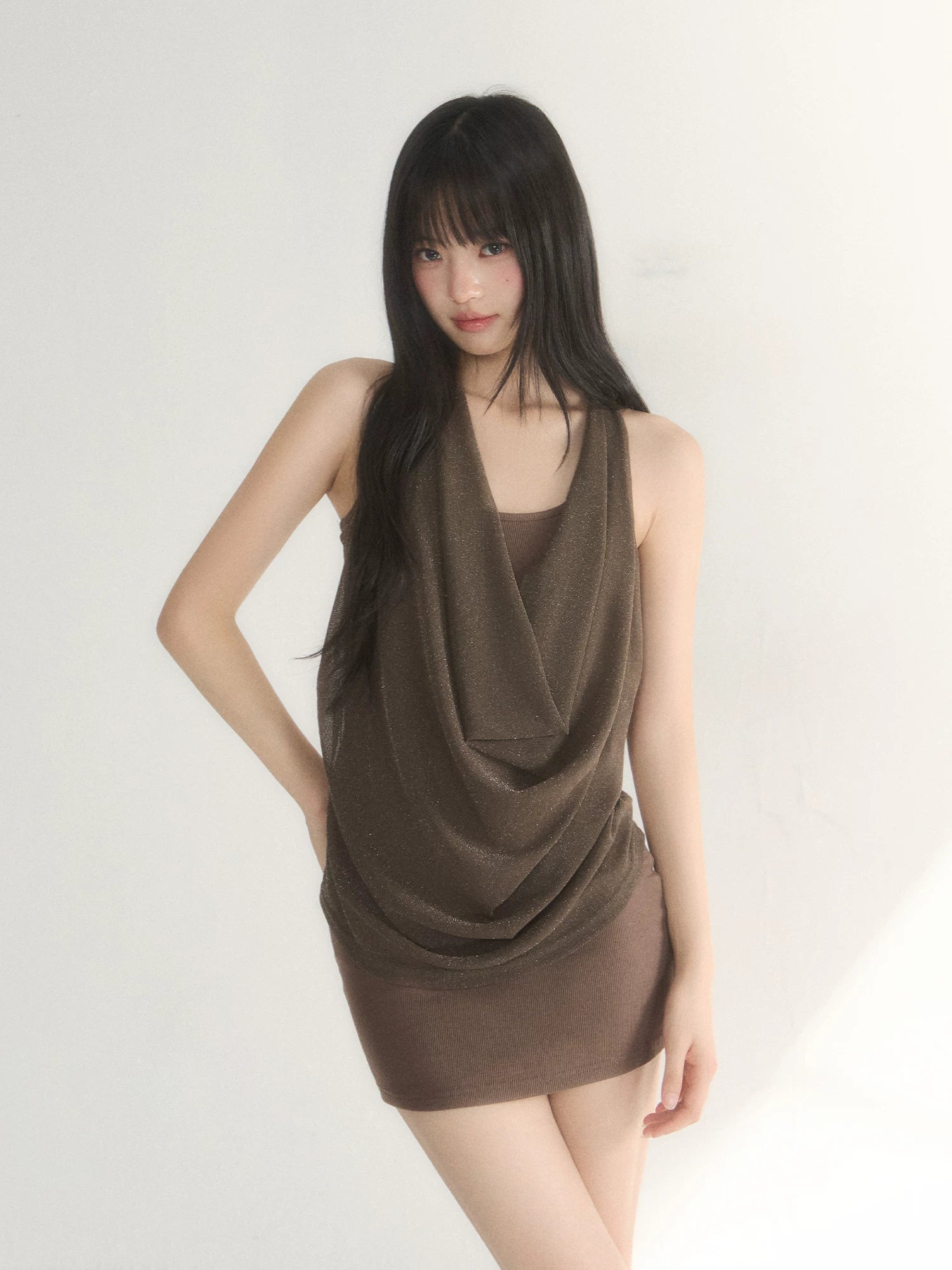 Halter Cowl Bodycon Dress