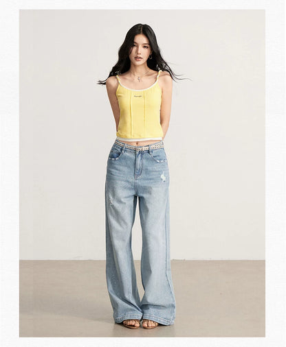 Contrast Cable Cami Top
