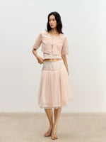 Satin A-Line Skirt