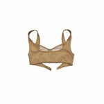 Suede Mesh Lace-Up Bralette