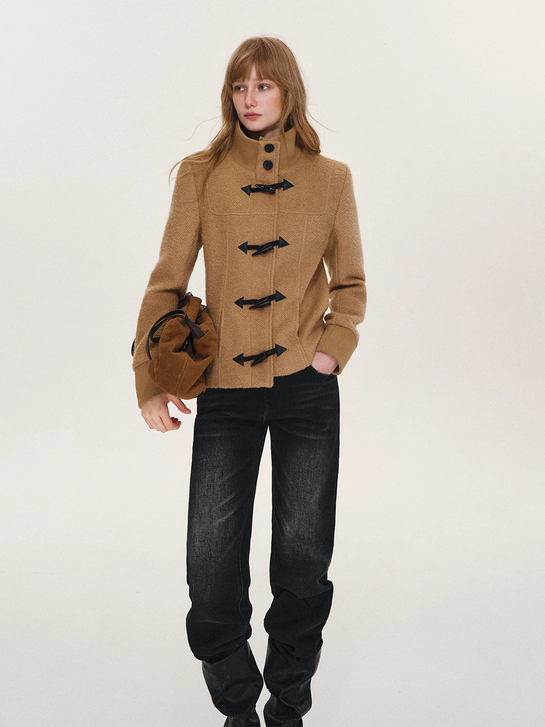 Vintage Wool Blend Toggle Coat
