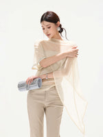 Silver Veil Asymmetrical Top