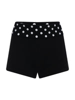 Polka Dot Fold Waist Shorts
