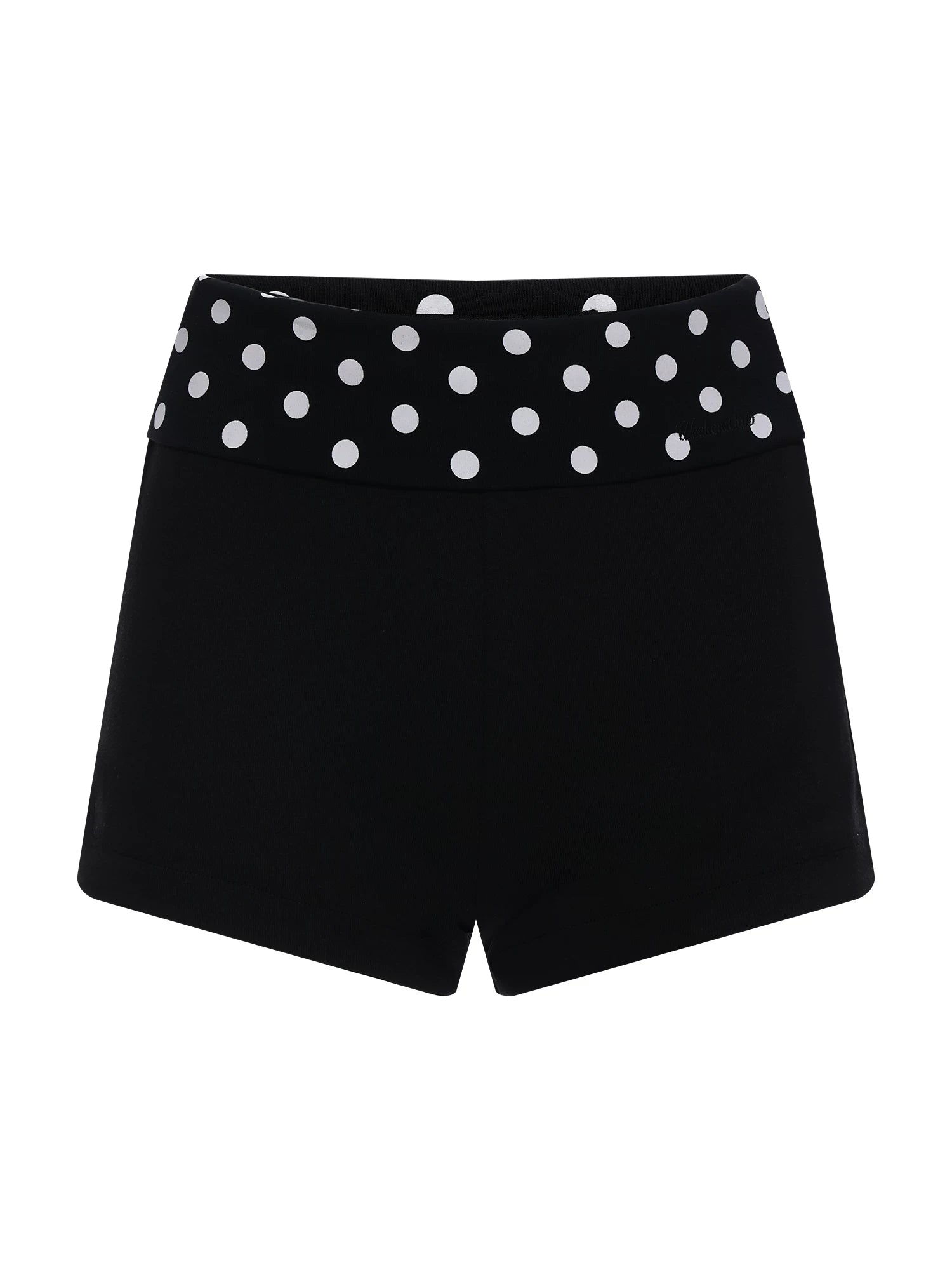 Polka Dot Fold Waist Shorts