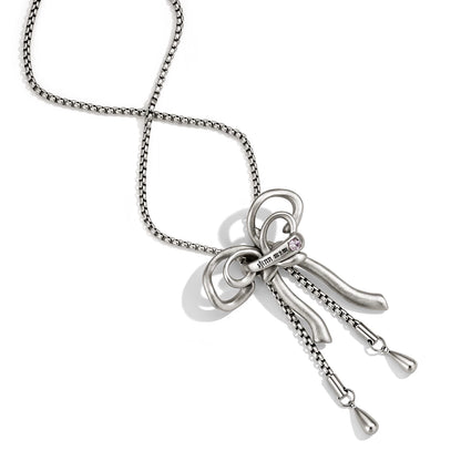 Vintage Rhinestone Bow Necklace