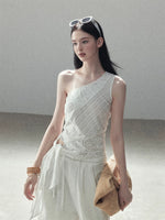 Hollow Knit Tank Top & Pants Set