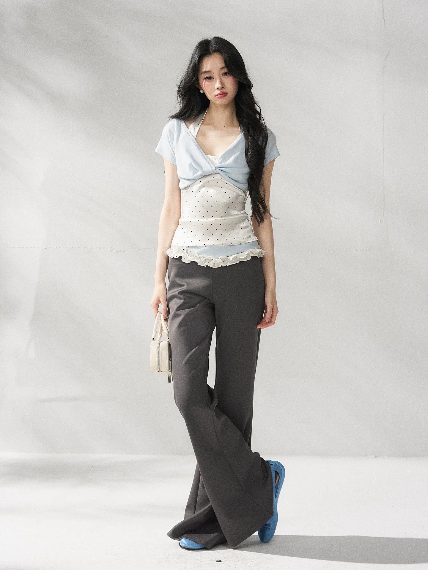Lace Polka Halter Set