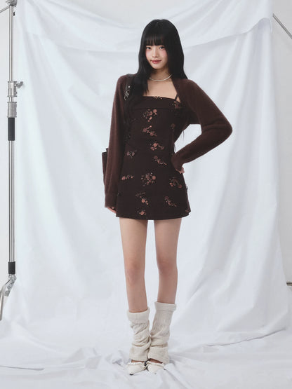 Vintage Sequin Cami Dress Set