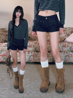 Star Stud Low-Rise Shorts