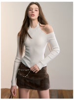 Rib Knit Off-Shoulder Two-Way Top