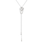 Heart Tassel Y Necklace