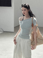Asymmetric Halter Top