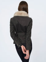 Waxed Faux-Leather Fur Jacket